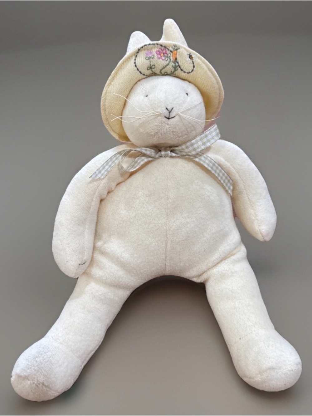 Hallmark Bunnies By The Bay Plush Bunny Rabbit Stuffed Animal Hat Bow Lovey